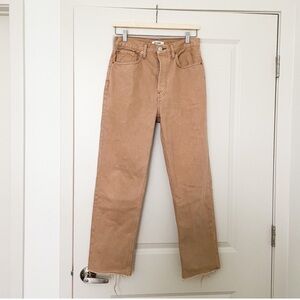 Re/Done 70s stovepipe jeans in washed khaki
